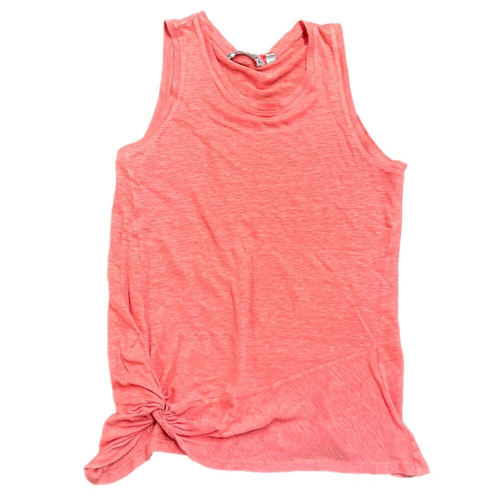 Athleta Womens coral linen jersey tank with knot Size XS